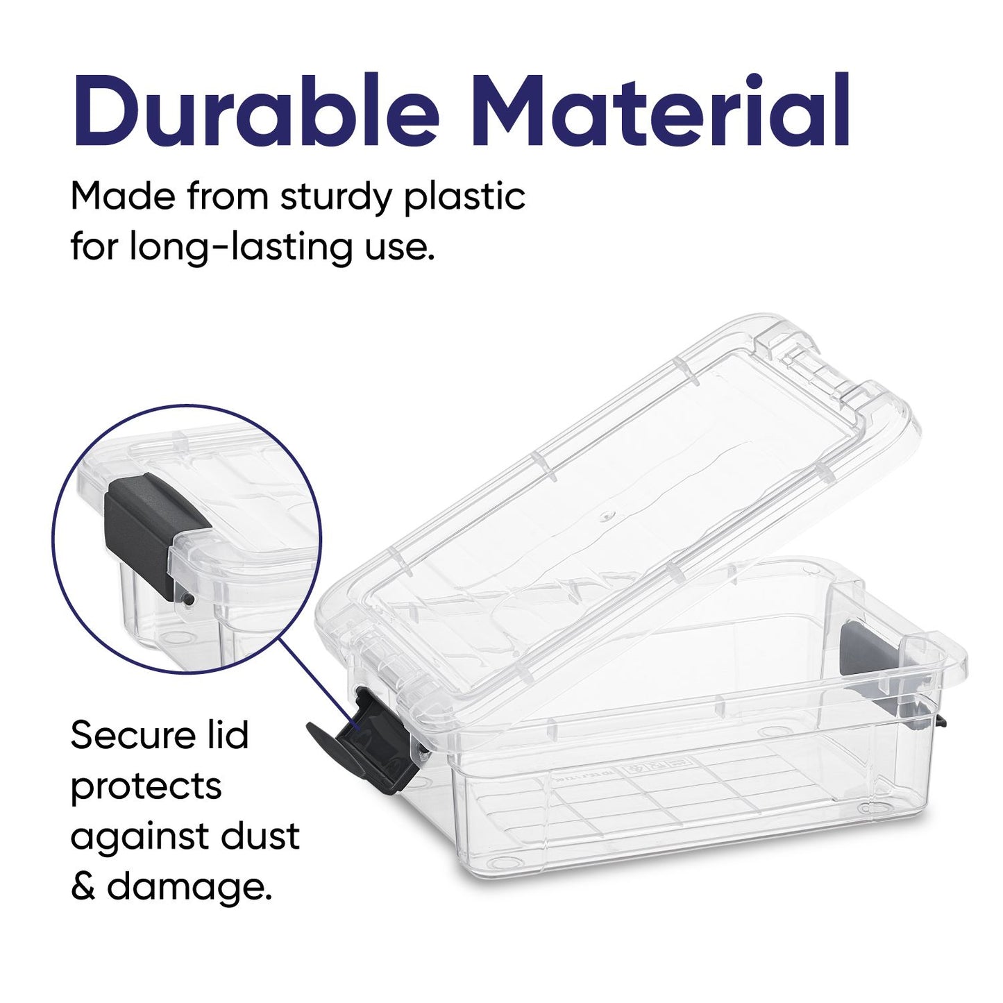 0.7 Qt Flat Mini Crayon Container