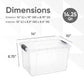 X Deep Clear Storage Box with Lid, 14.7 Quart