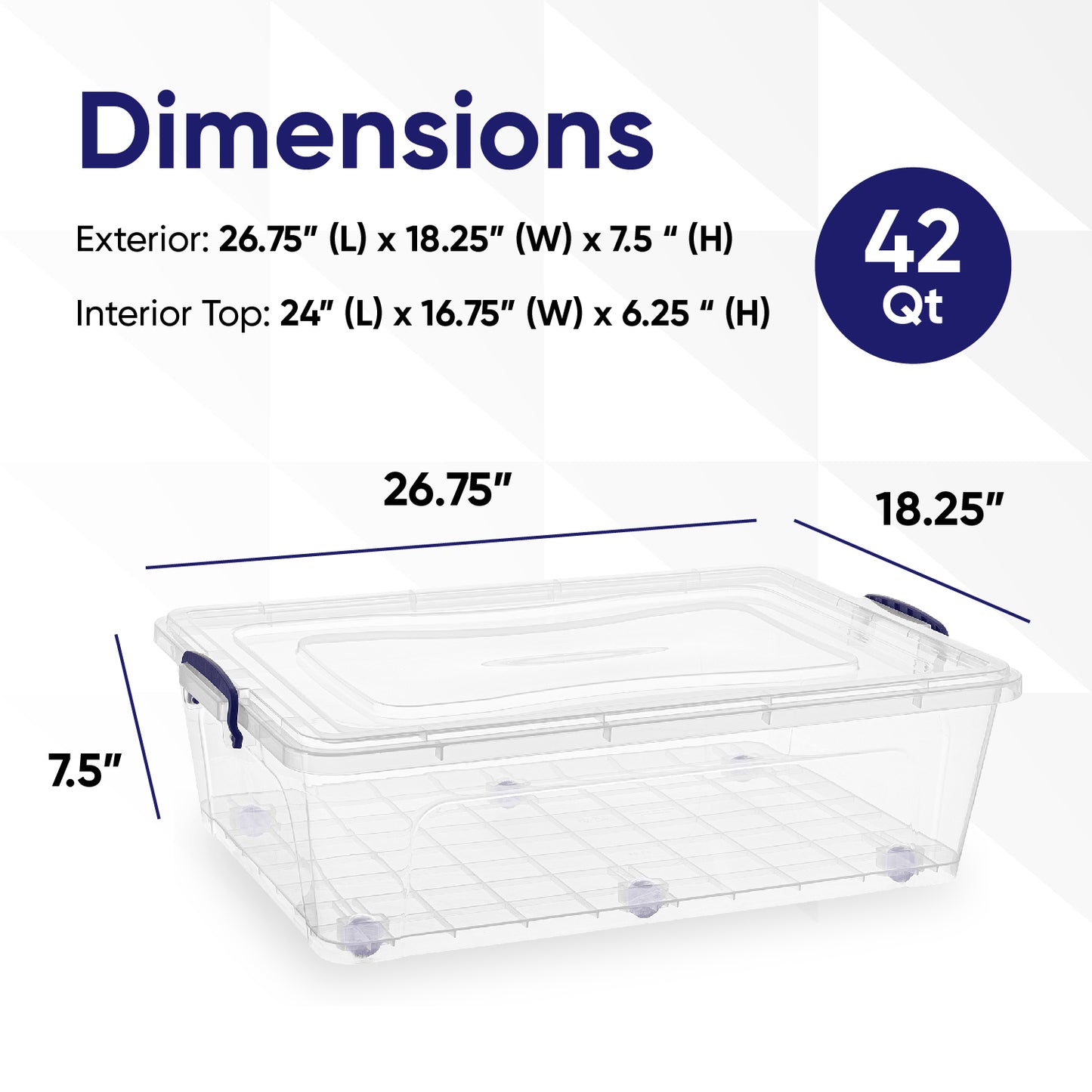 Wheeled Storage Container (42 Quart)