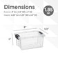 Clear Storage Box with Lid, 1.85 Quart