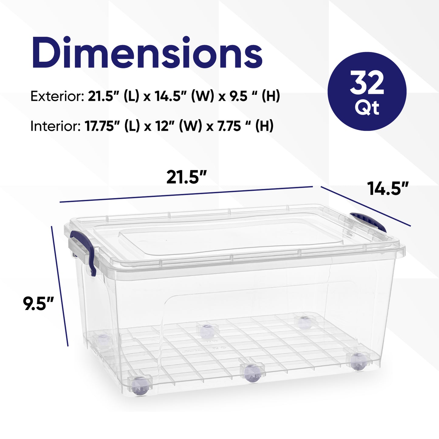 Wheeled Storage Container (32 Qt)