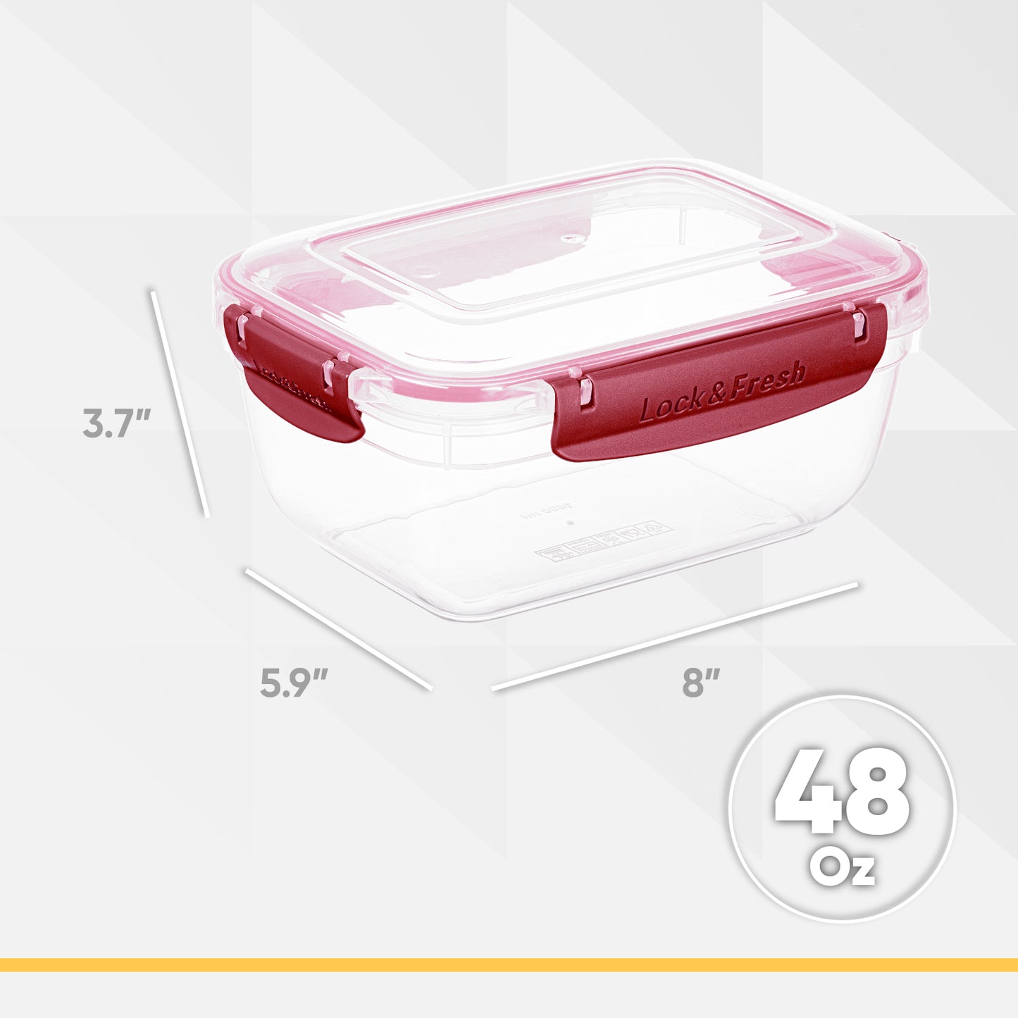 48 oz. Sealed Container, 6 Pack