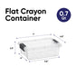 0.7 Qt Flat Mini Crayon Container