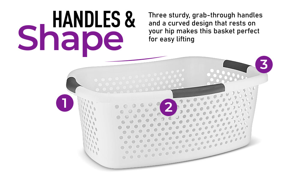 Hip Hugger Laundry Basket, 54 Liter