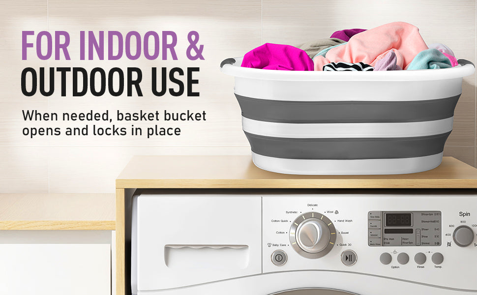 Collapsible Laundry Basket, 50 Liter