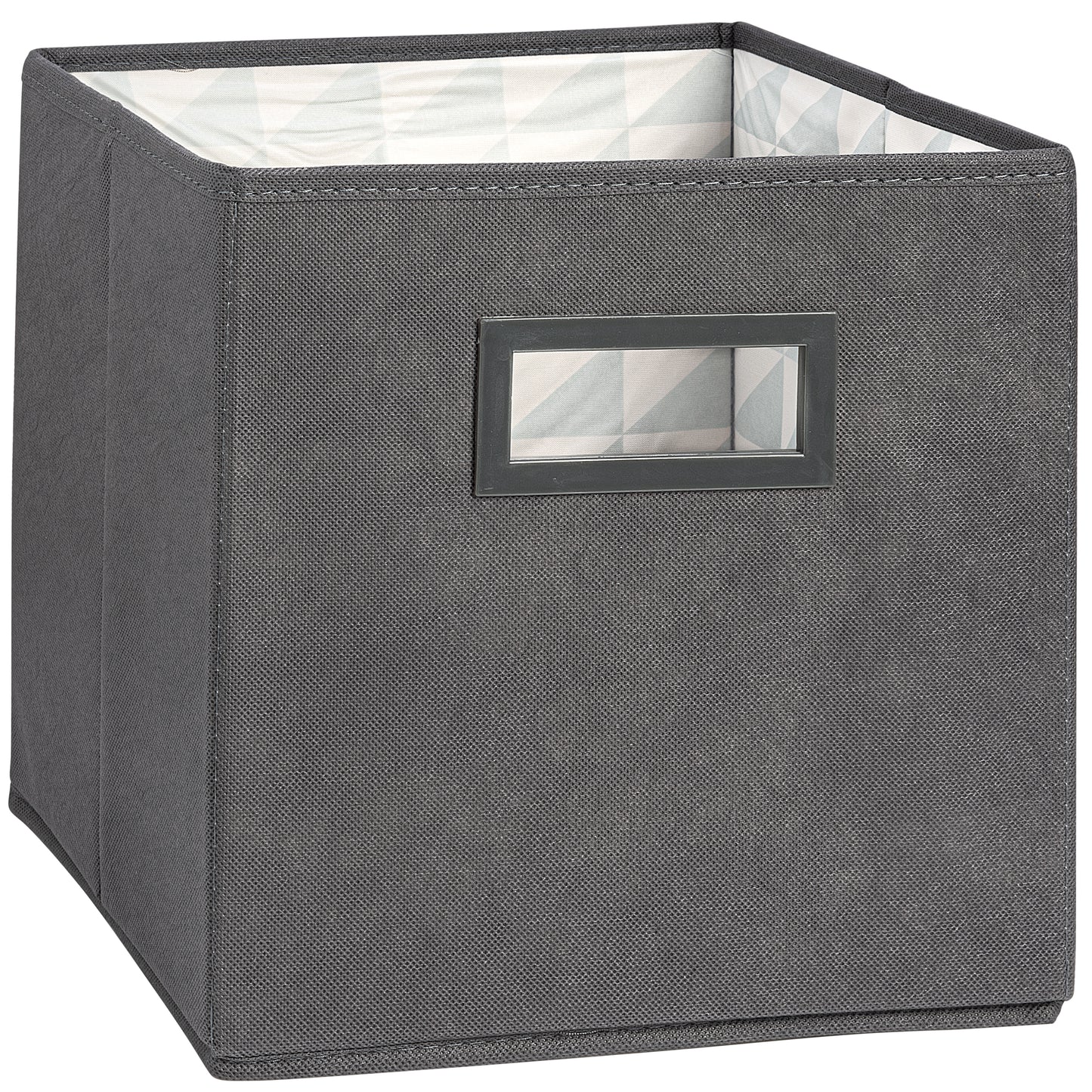 Fabric Storage Organizer 11" Bin, Grey Cube