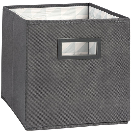 Fabric Storage Organizer 11" Bin, Grey Cube