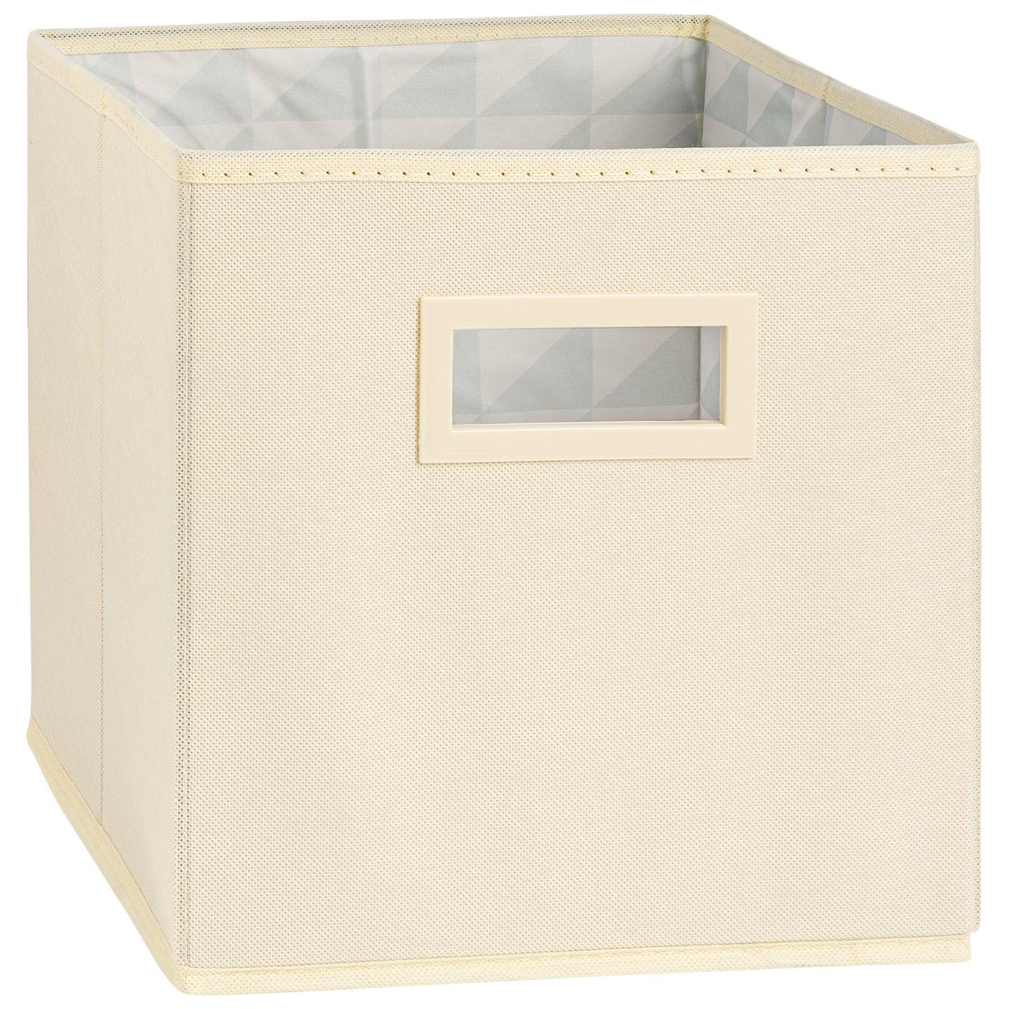 Fabric Storage Organizer 11" Bin, Ivory Cube