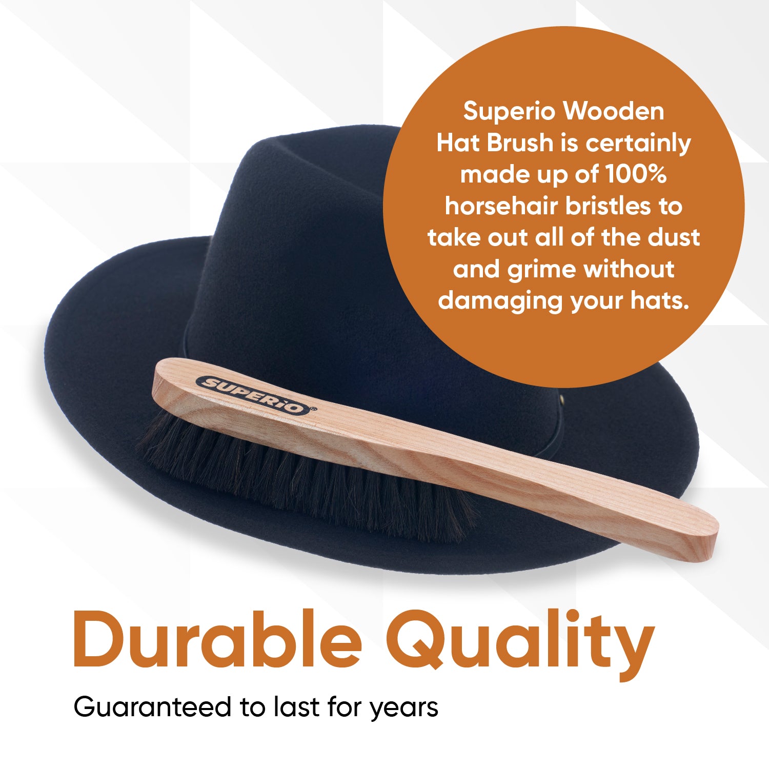 Hat Brush - High-quality Hat Brush - Horse Hair Bristles Brush