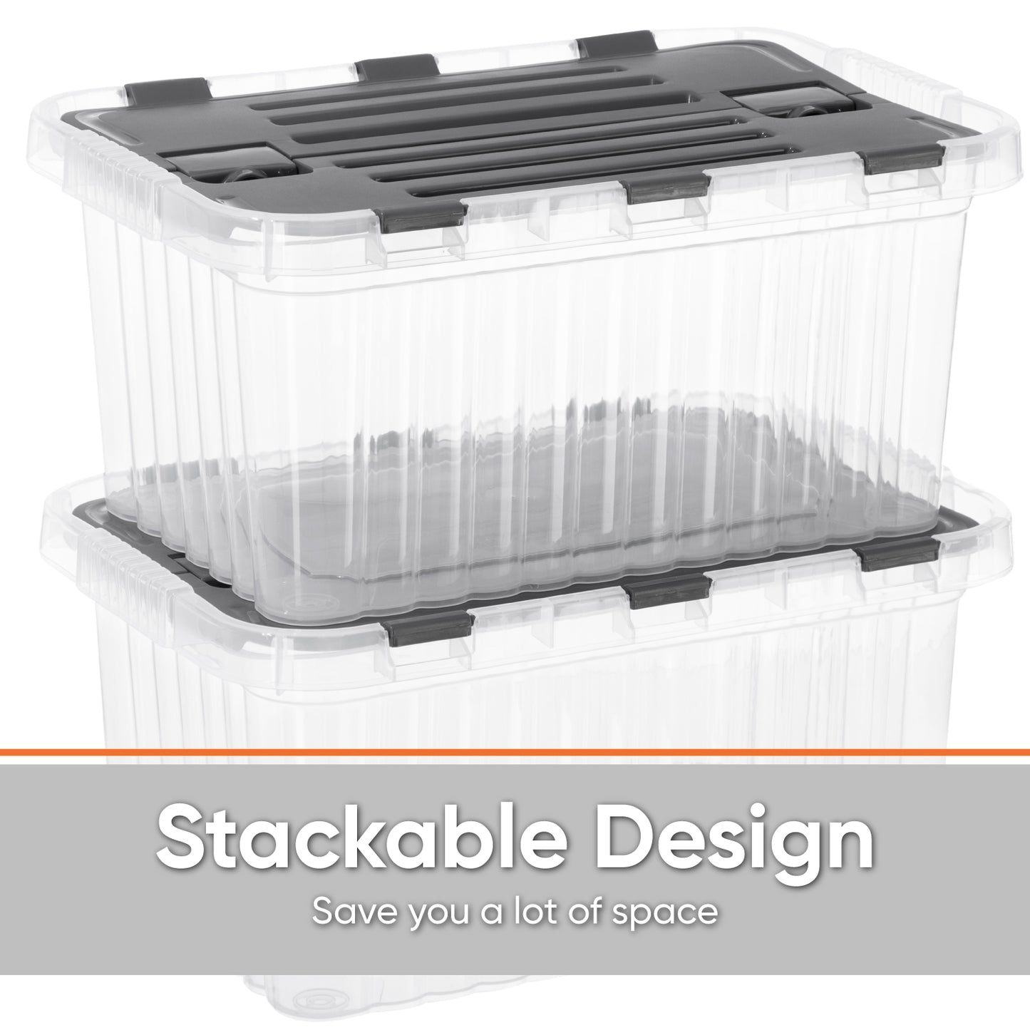 33 L Storage Container with Hinged Lid