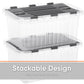 26 L Deep Storage Container with Hinged Lid
