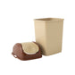 Swing Top Trash Can, 10 Qt - Beige/Brown