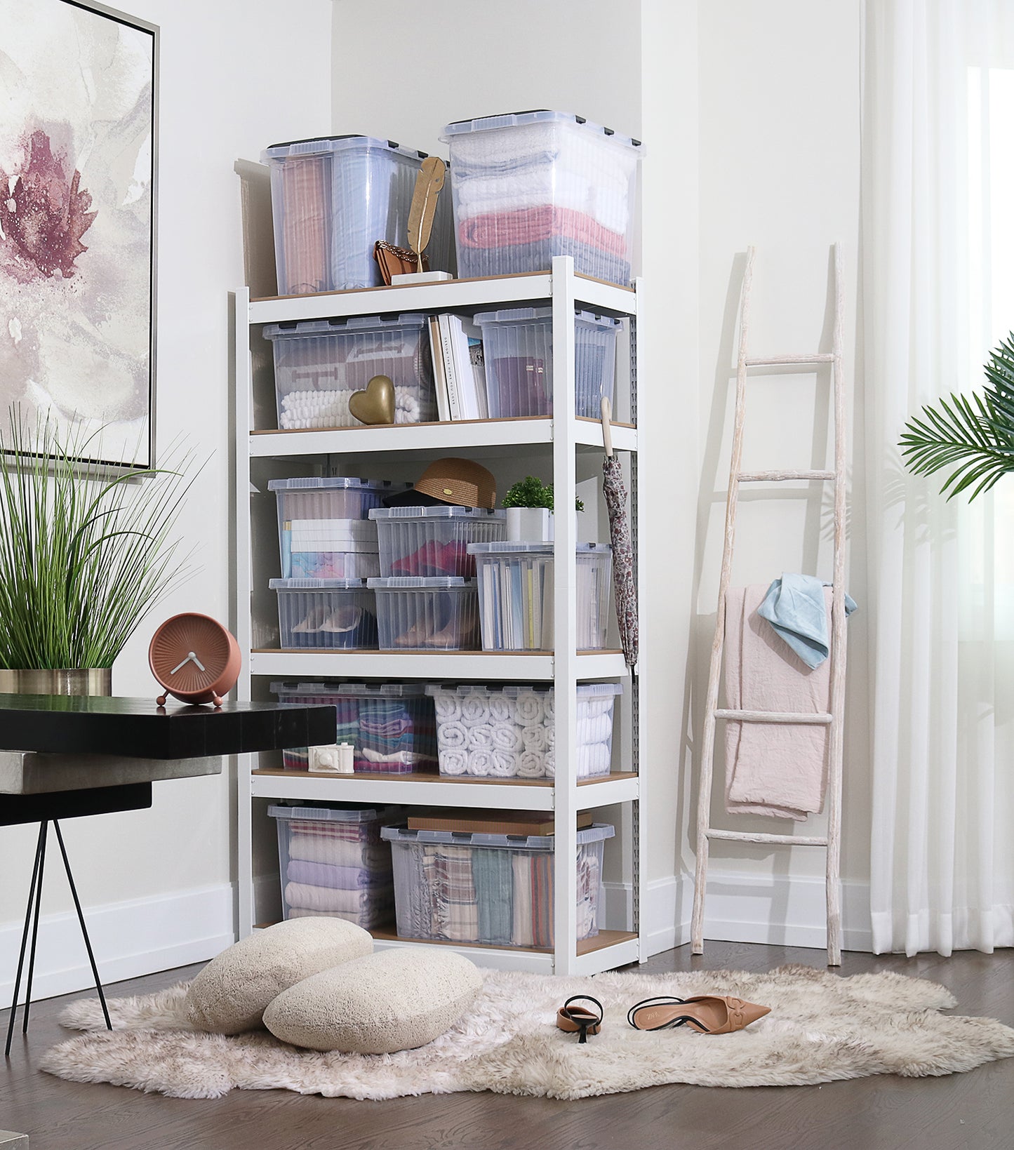 Deep Storage Container with Hinged Lid (52 Qt.)