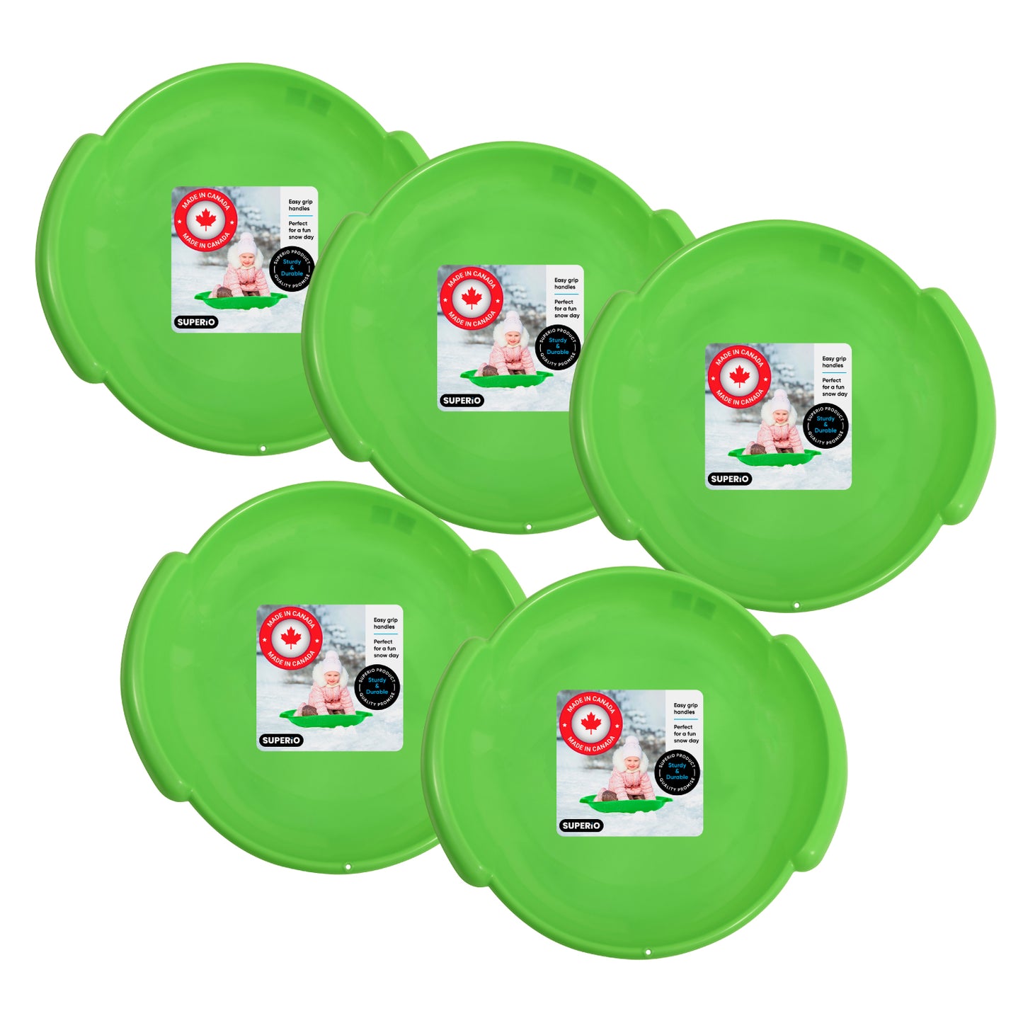 Superio Round Snow Saucer Sled 24" Green