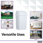 Large Swing Top Trash Can, 52 Qt. /13 Gal - White