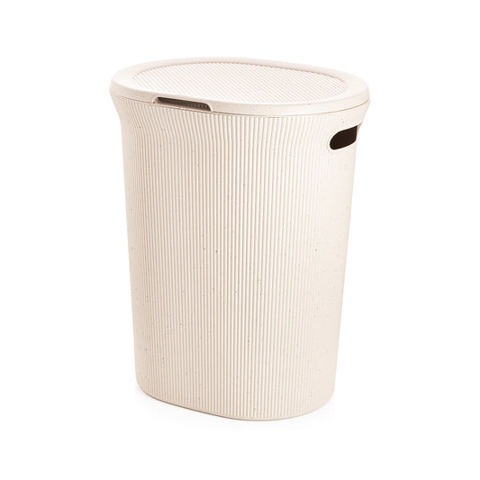 40 Liter Ribbed Laundry Hamper Ecohome