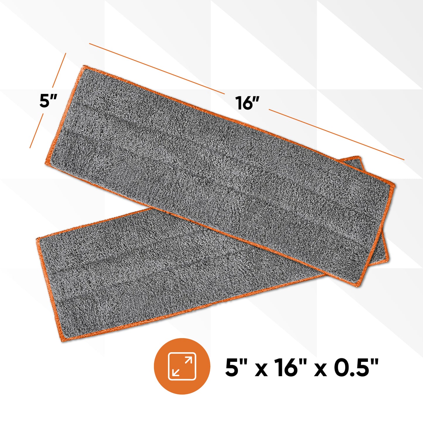 Microfiber Mopping Pad for Flat Mop, Grey