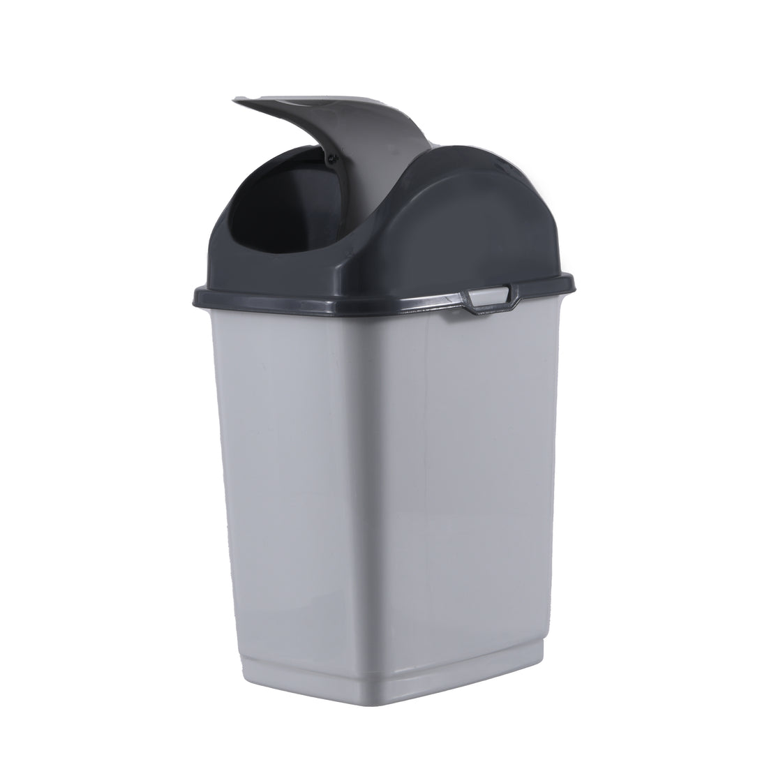 Swing Top Trash Can, 37 Qt - White Smoke