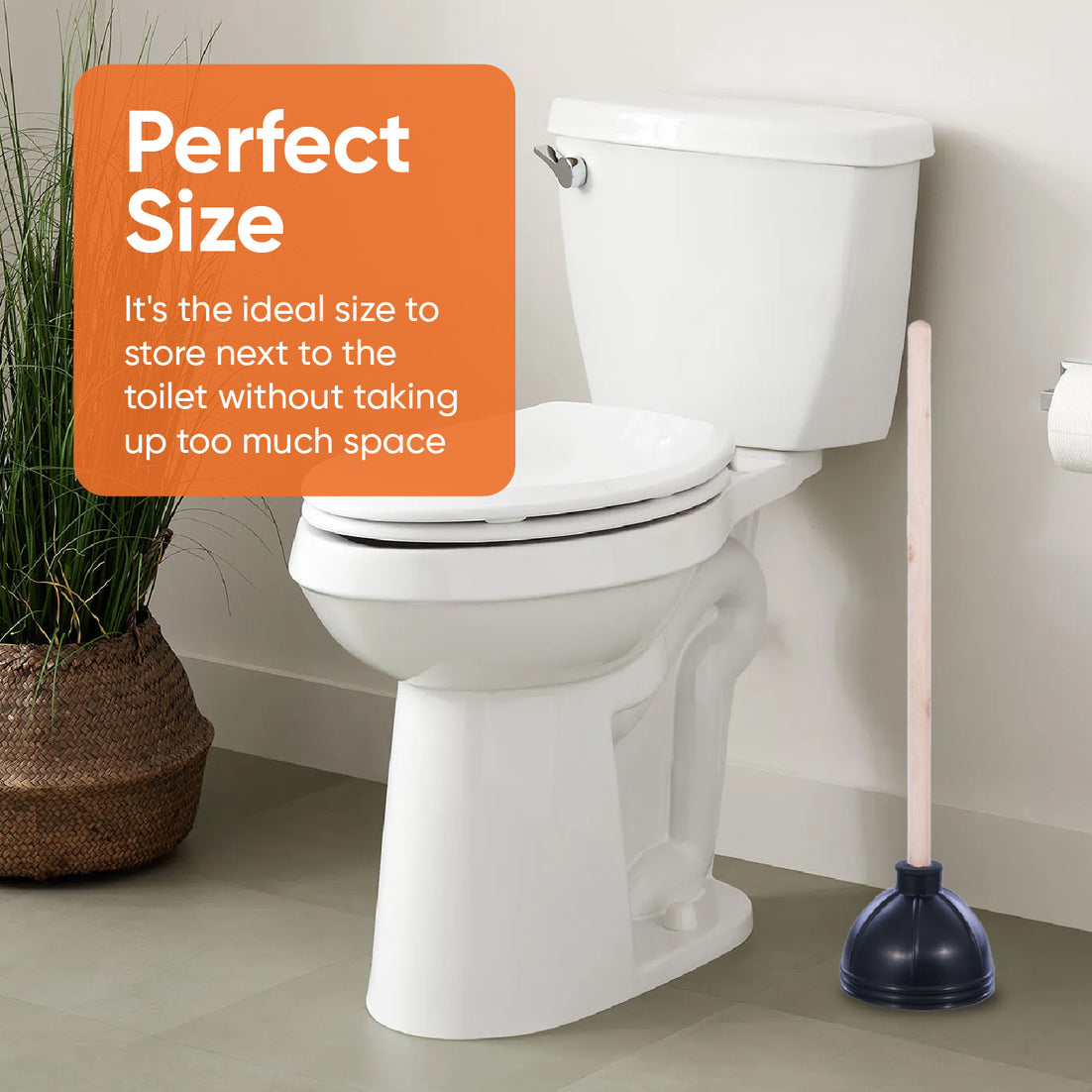 Toilet Plunger - Wooden Handle