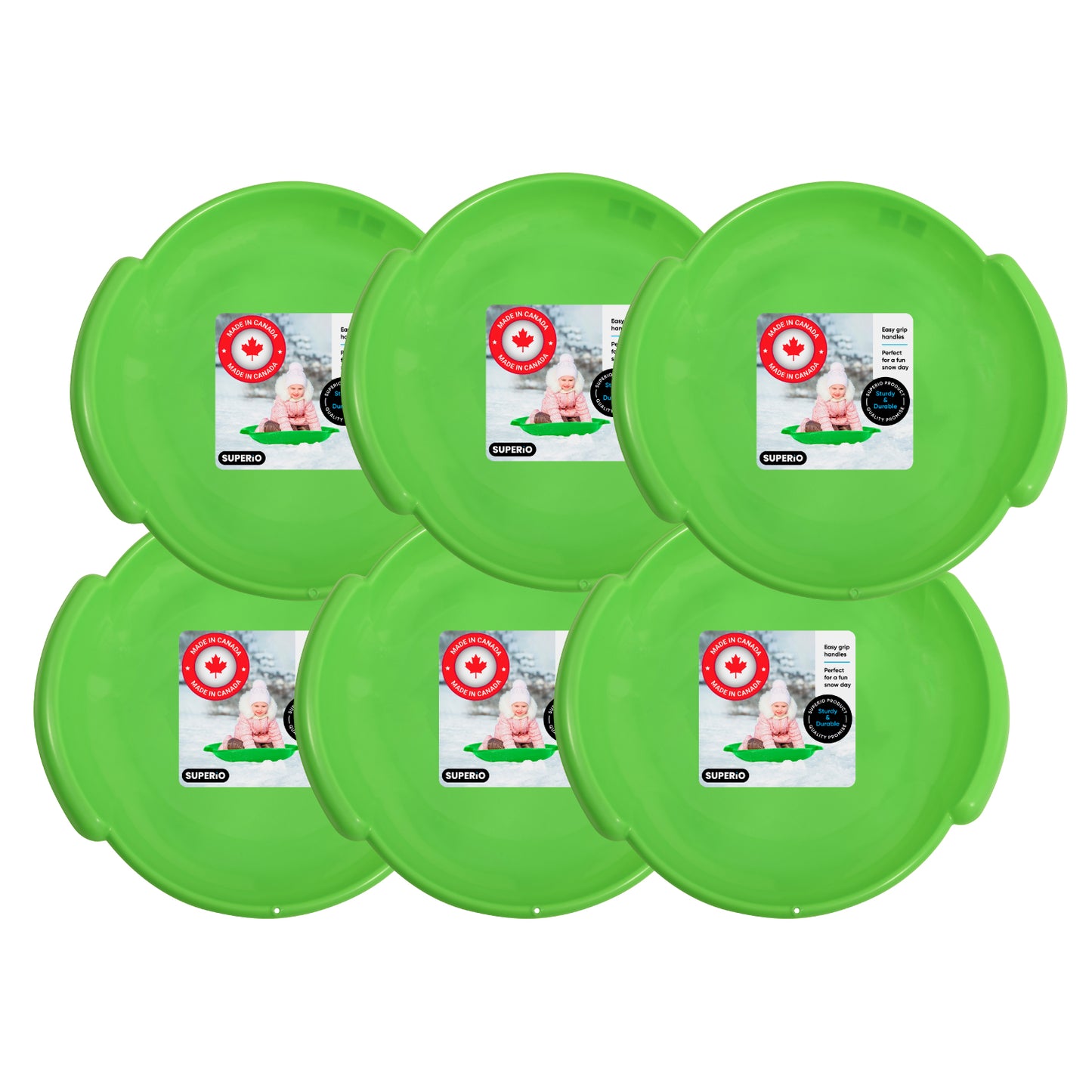 Superio Round Snow Saucer Sled 24" Green