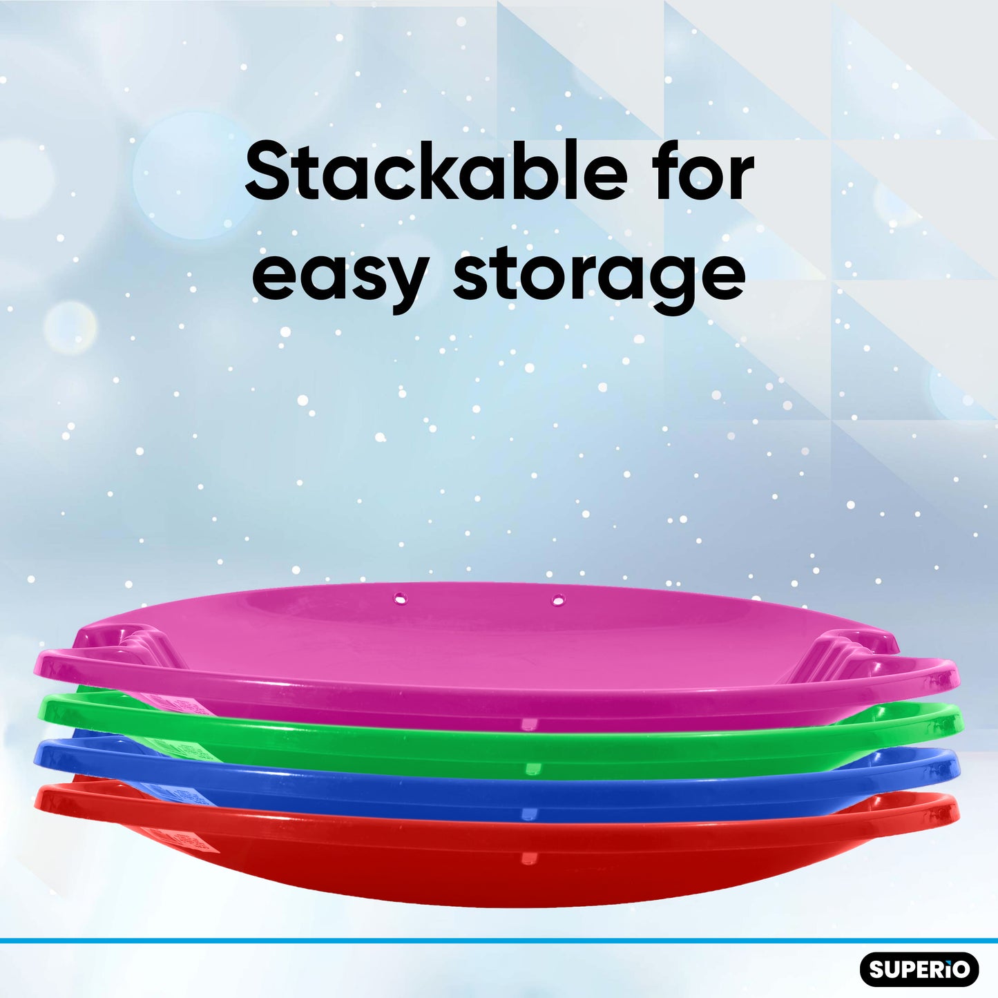 Superio Round Avalanche Snow Saucer Sled 26" Red