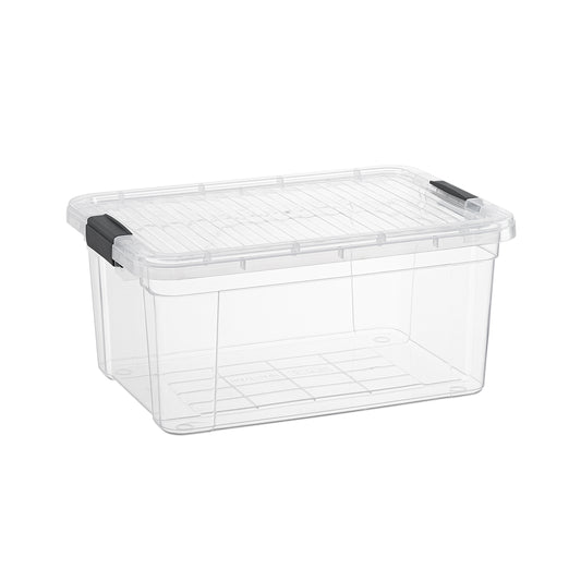 Clear Storage Box with Lid, 11 Quart