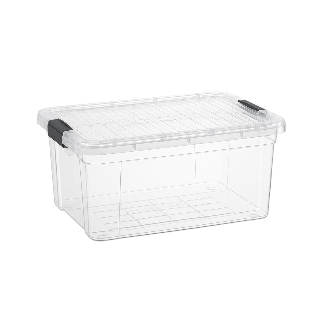 Deep Clear Storage Box with Lid, 11 Quart