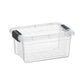 Clear Storage Box with Lid, 1.85 Quart