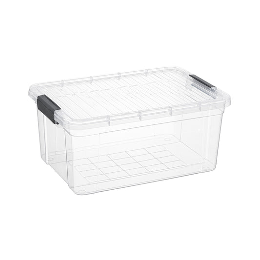 Clear Storage Box with Lid, 21 Quart