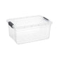 Clear Storage Box with Lid, 36 Quart
