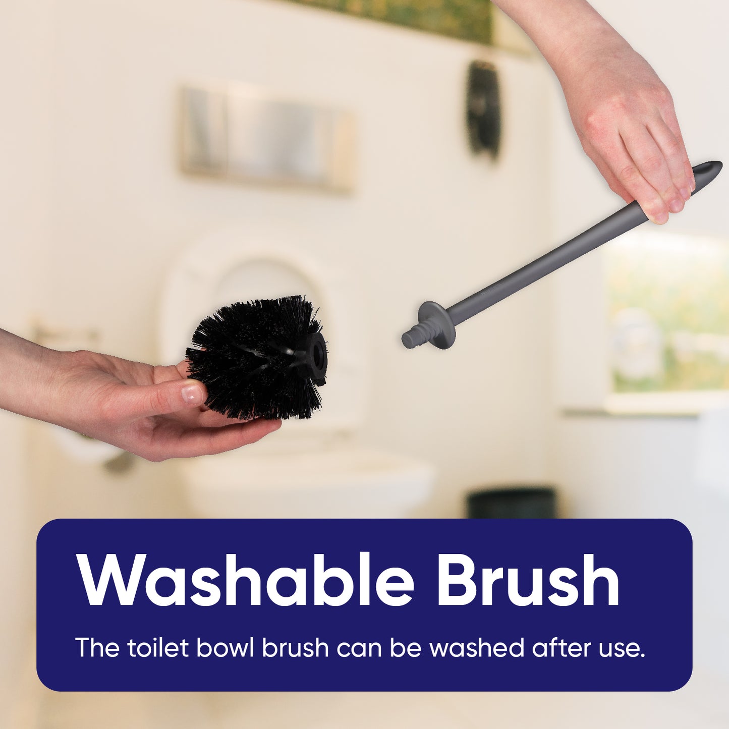 Modern Toilet Brush - Grey