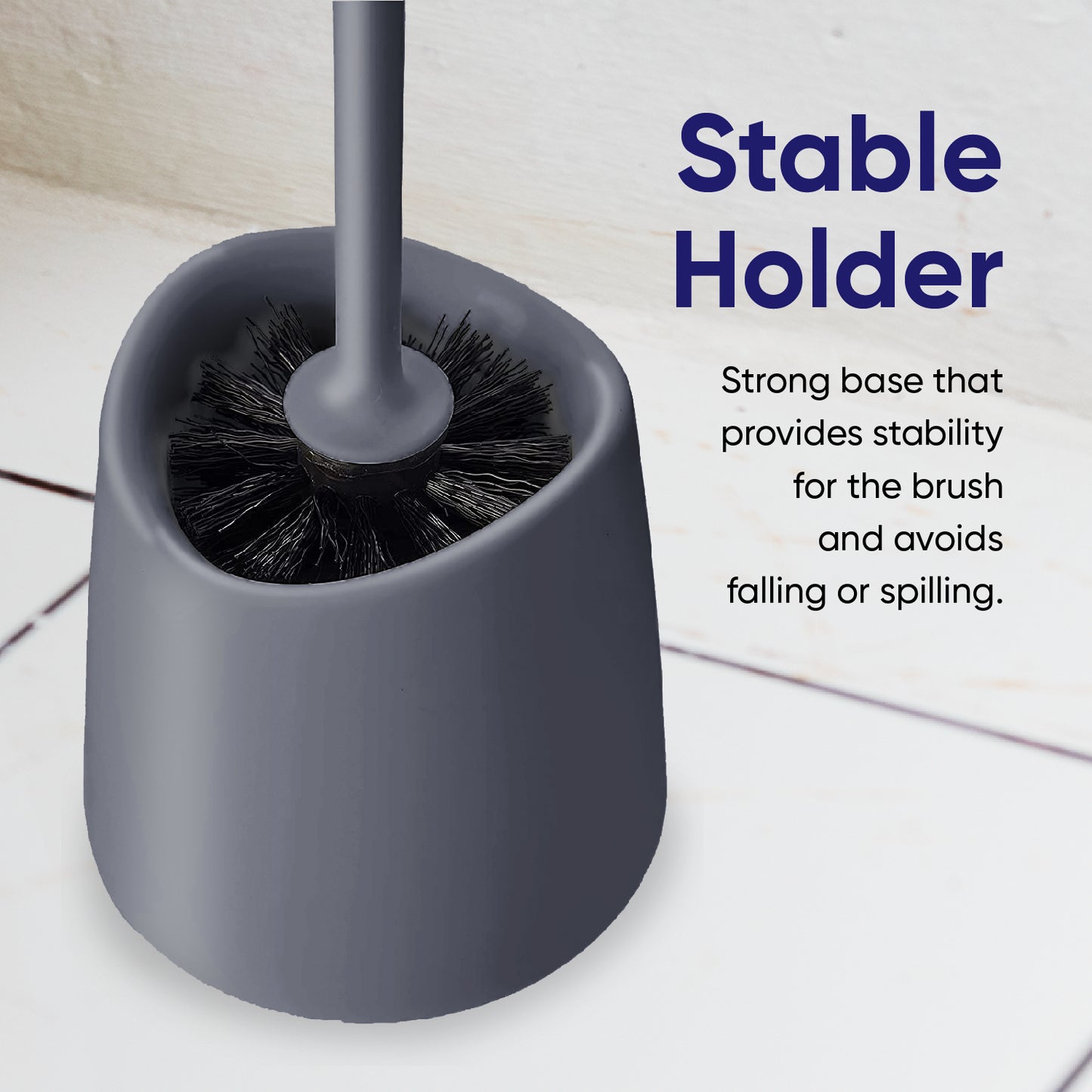 Modern Toilet Brush - Grey