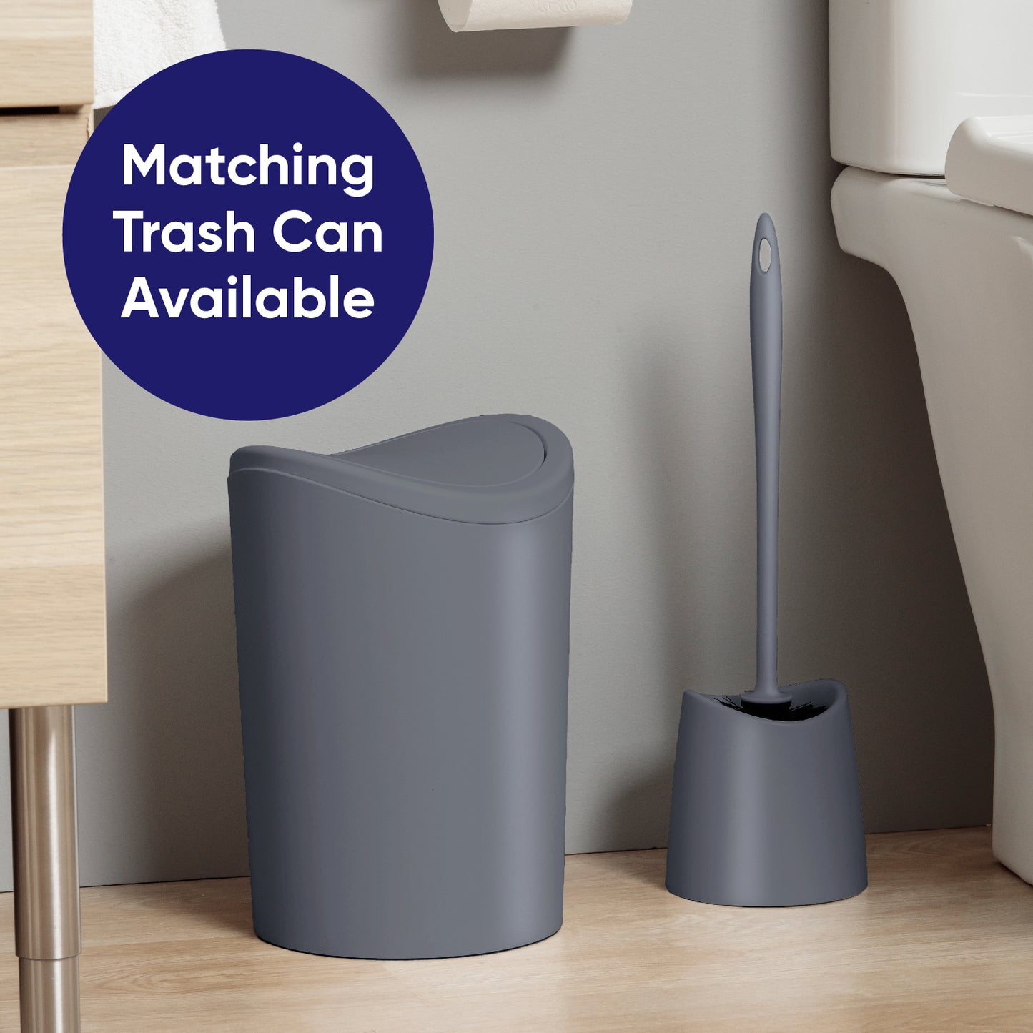 Modern Toilet Brush - Grey