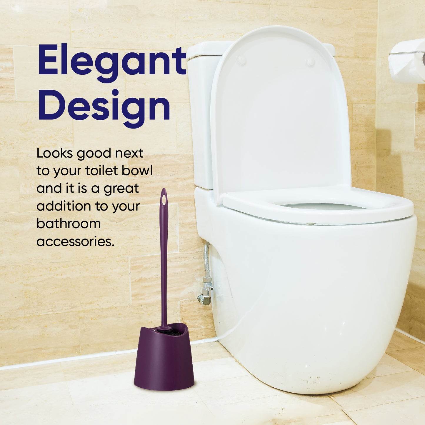 Modern Toilet Brush - Purple