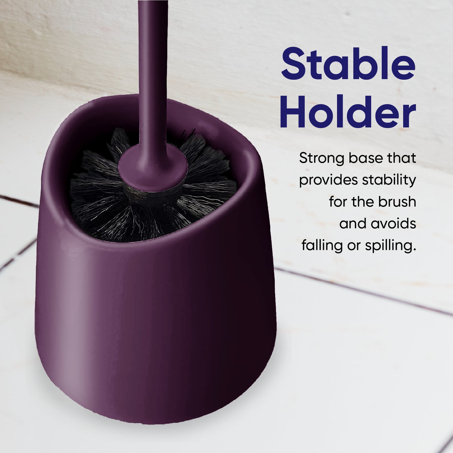 Modern Toilet Brush - Purple