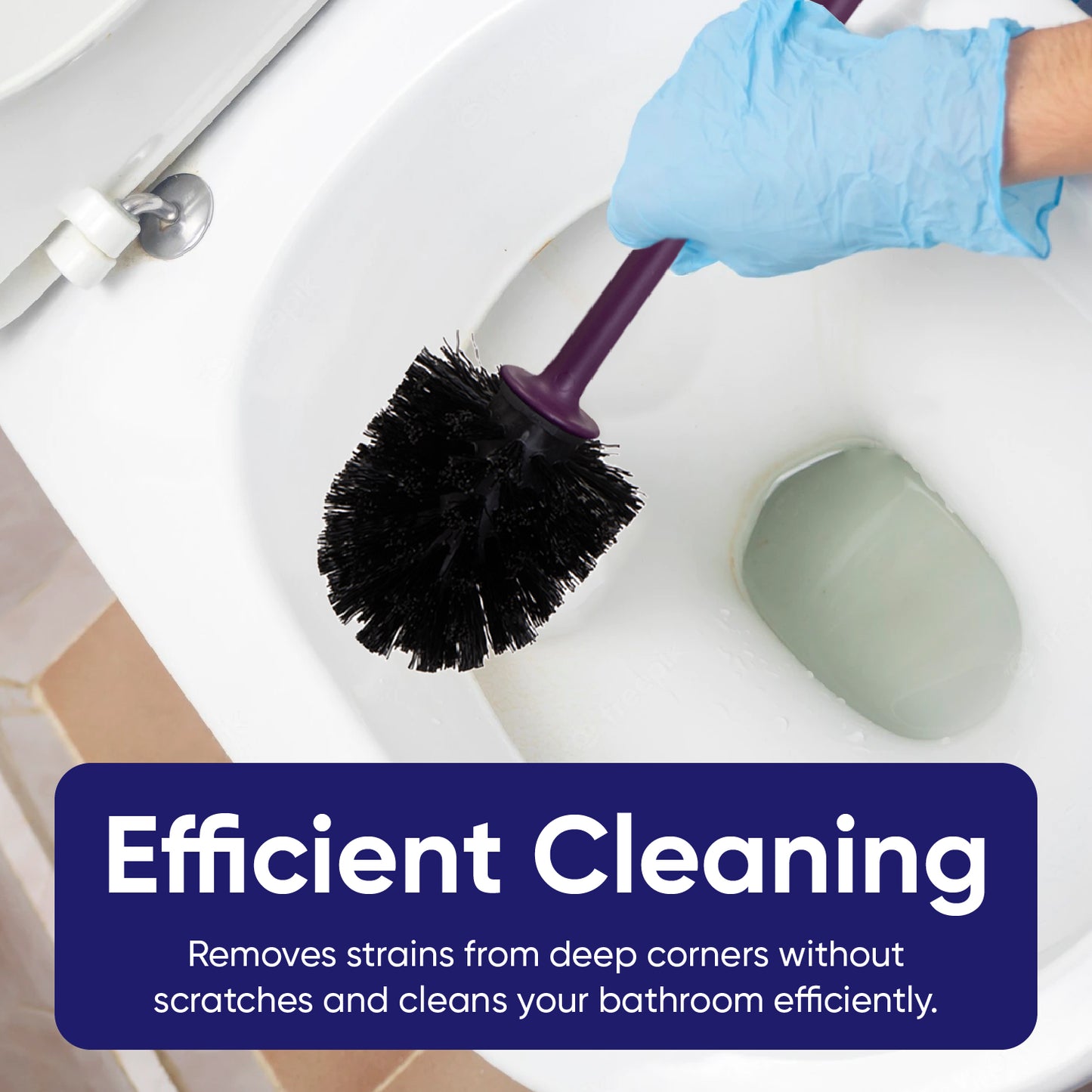Modern Toilet Brush - Purple