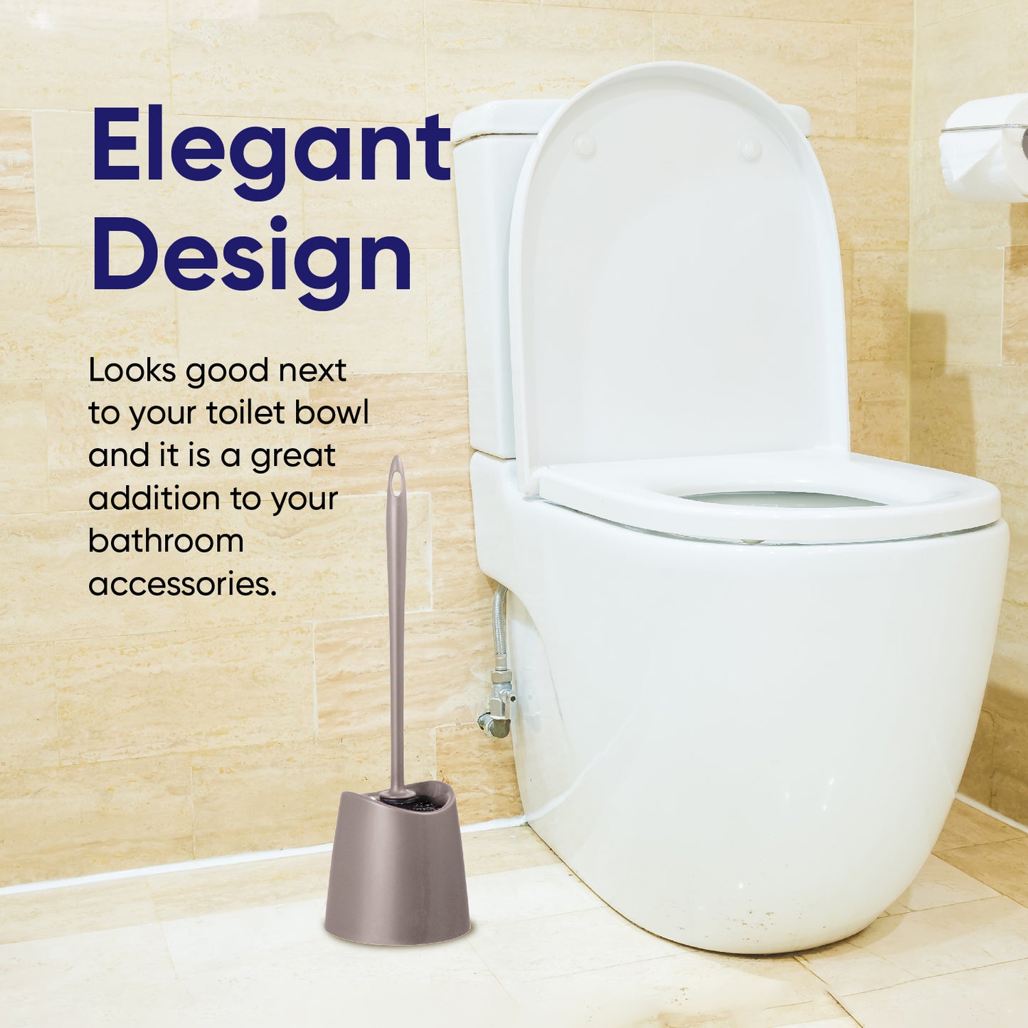 Modern Toilet Brush - Taupe