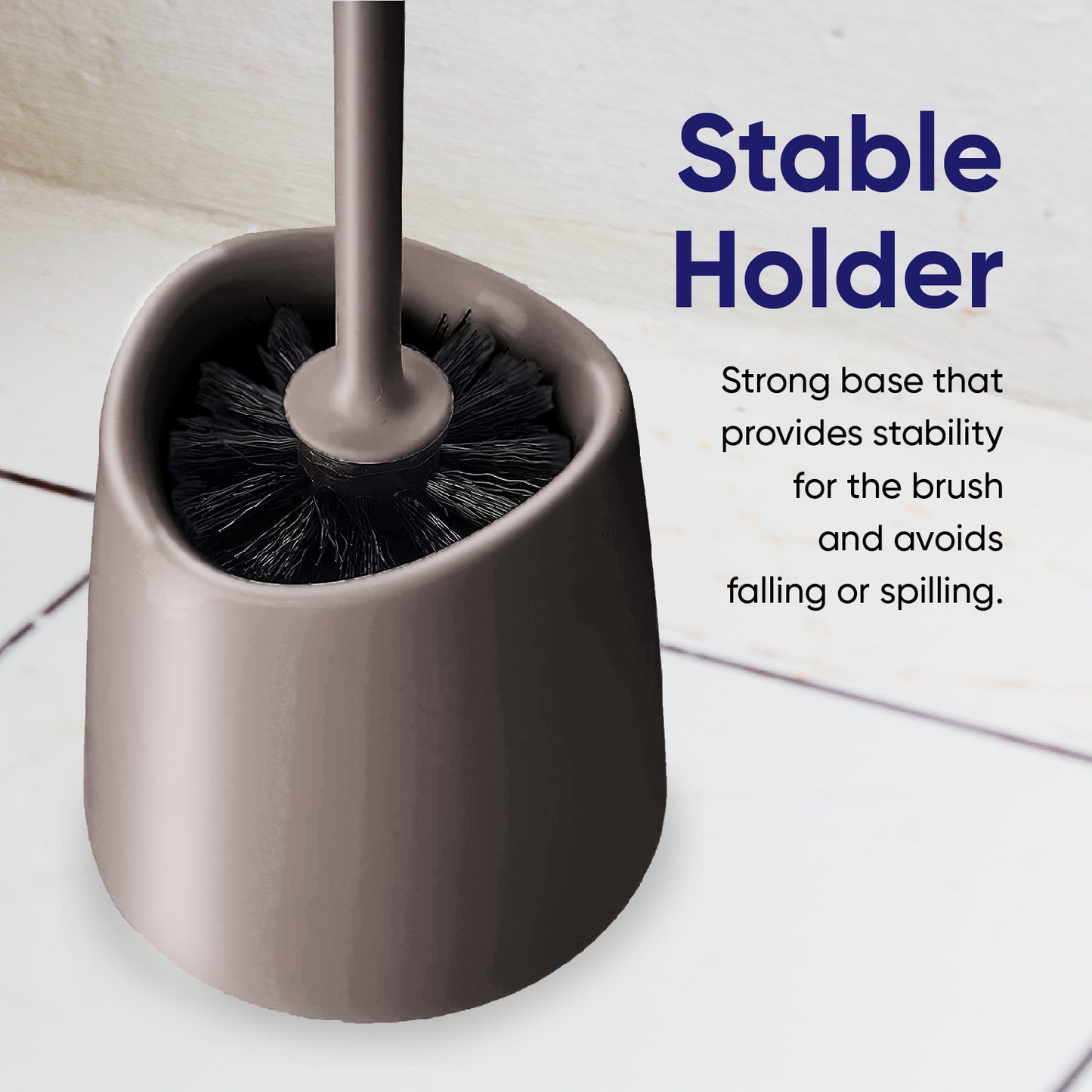 Modern Toilet Brush - Taupe