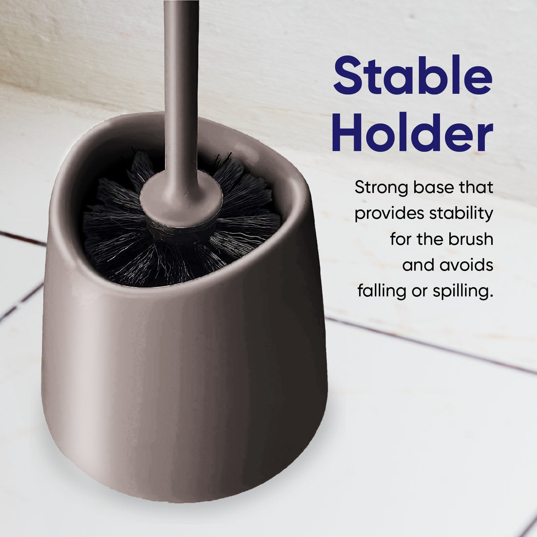 Modern Toilet Brush - Taupe
