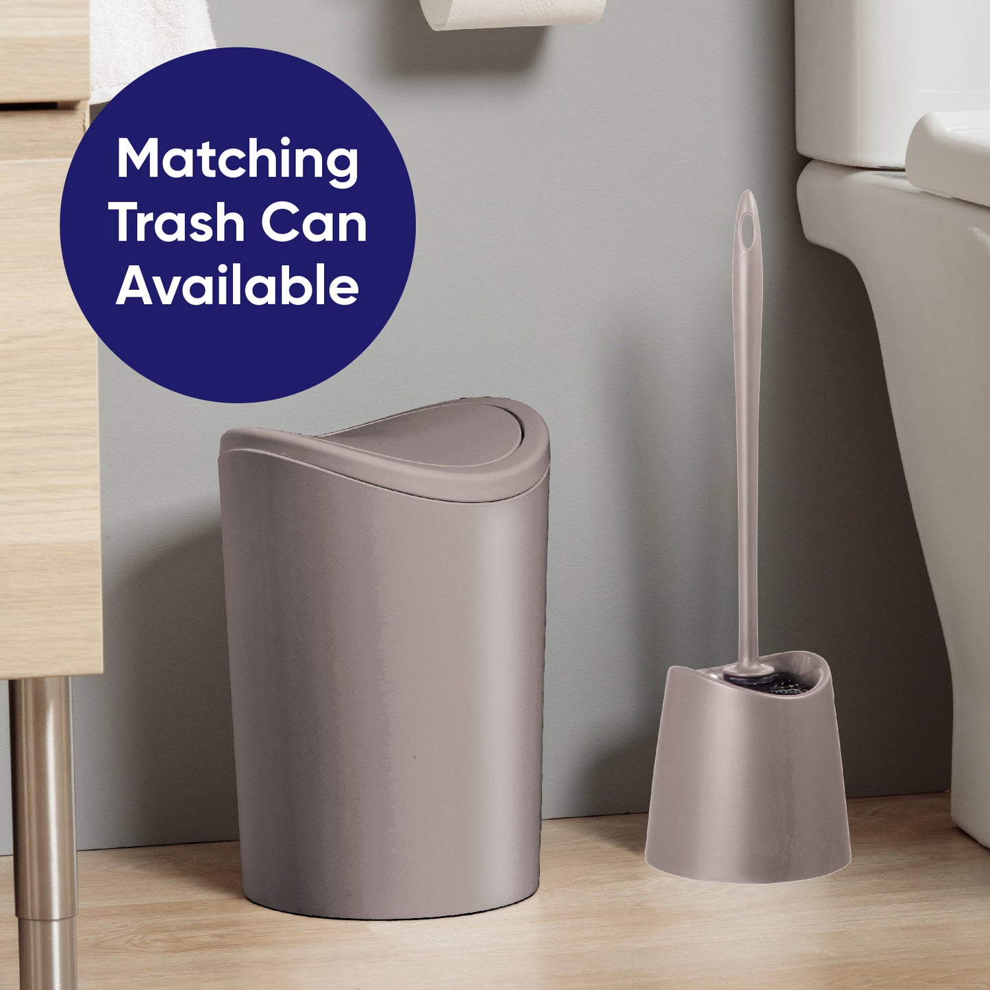 Modern Toilet Brush - Taupe