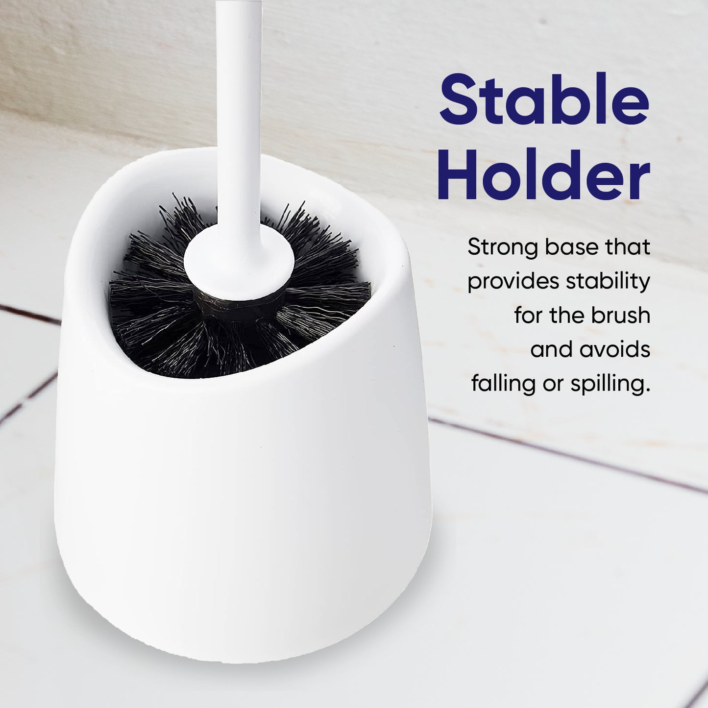 Modern Toilet Brush - White