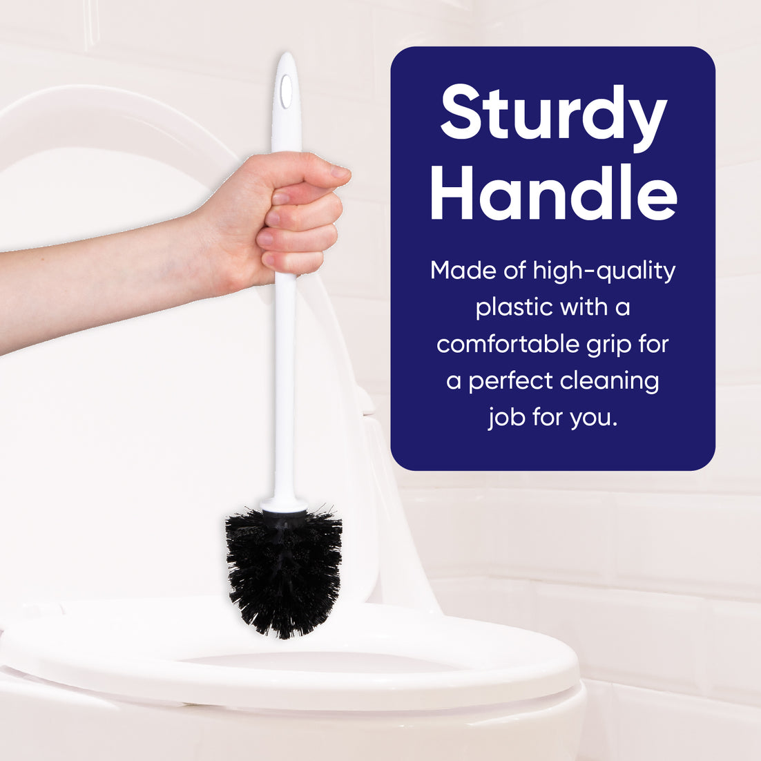 Modern Toilet Brush - White