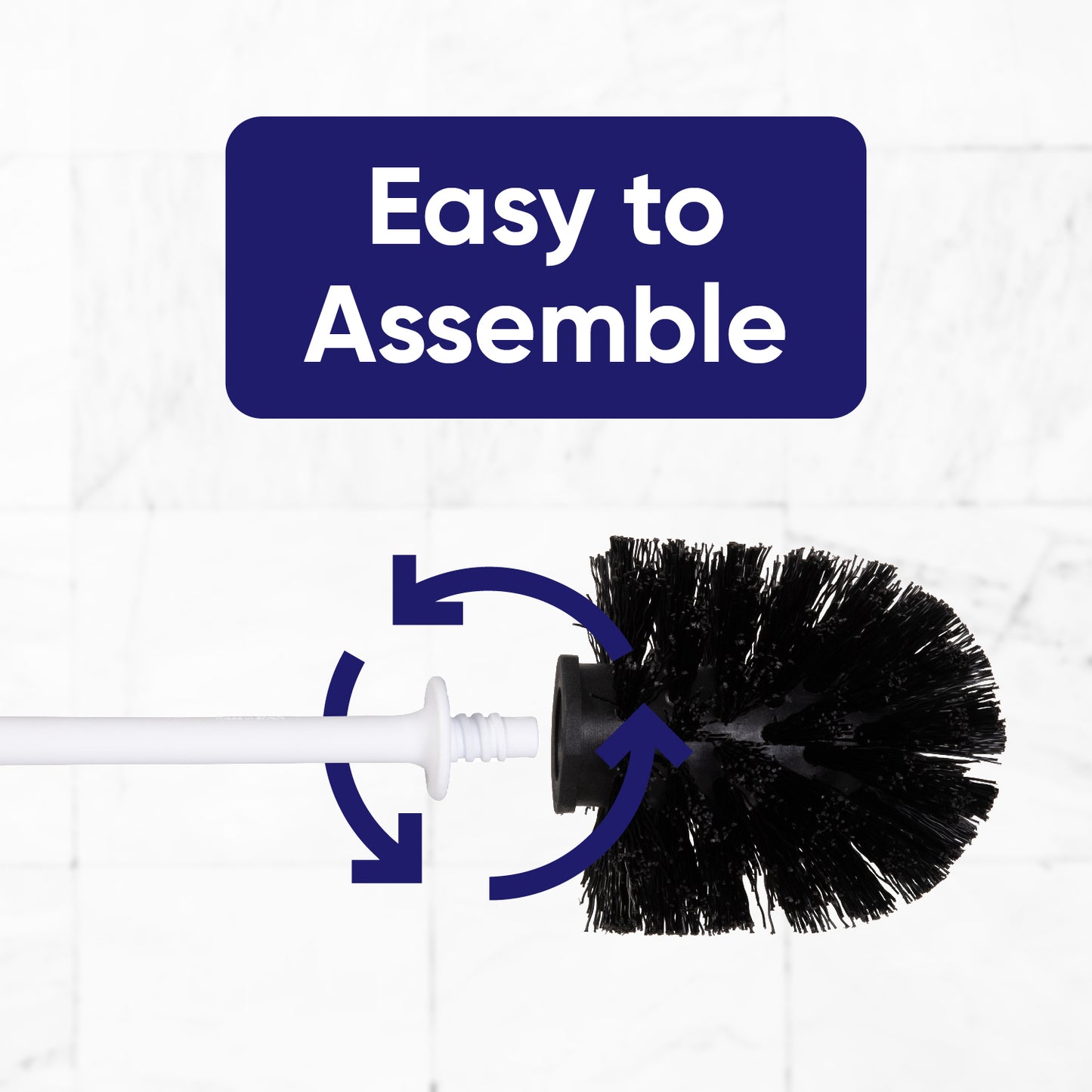 Modern Toilet Brush - White