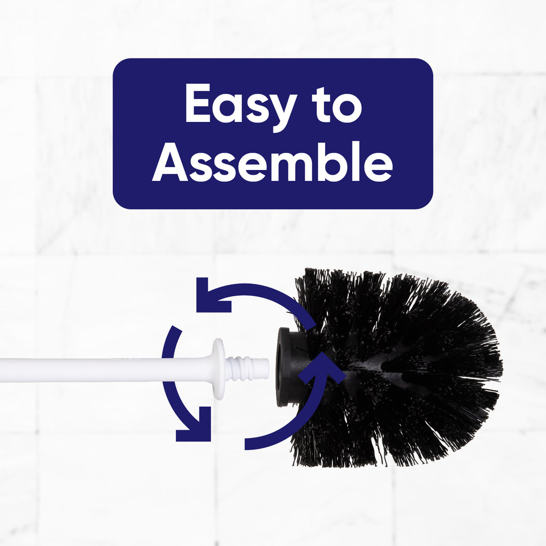 Modern Toilet Brush - White