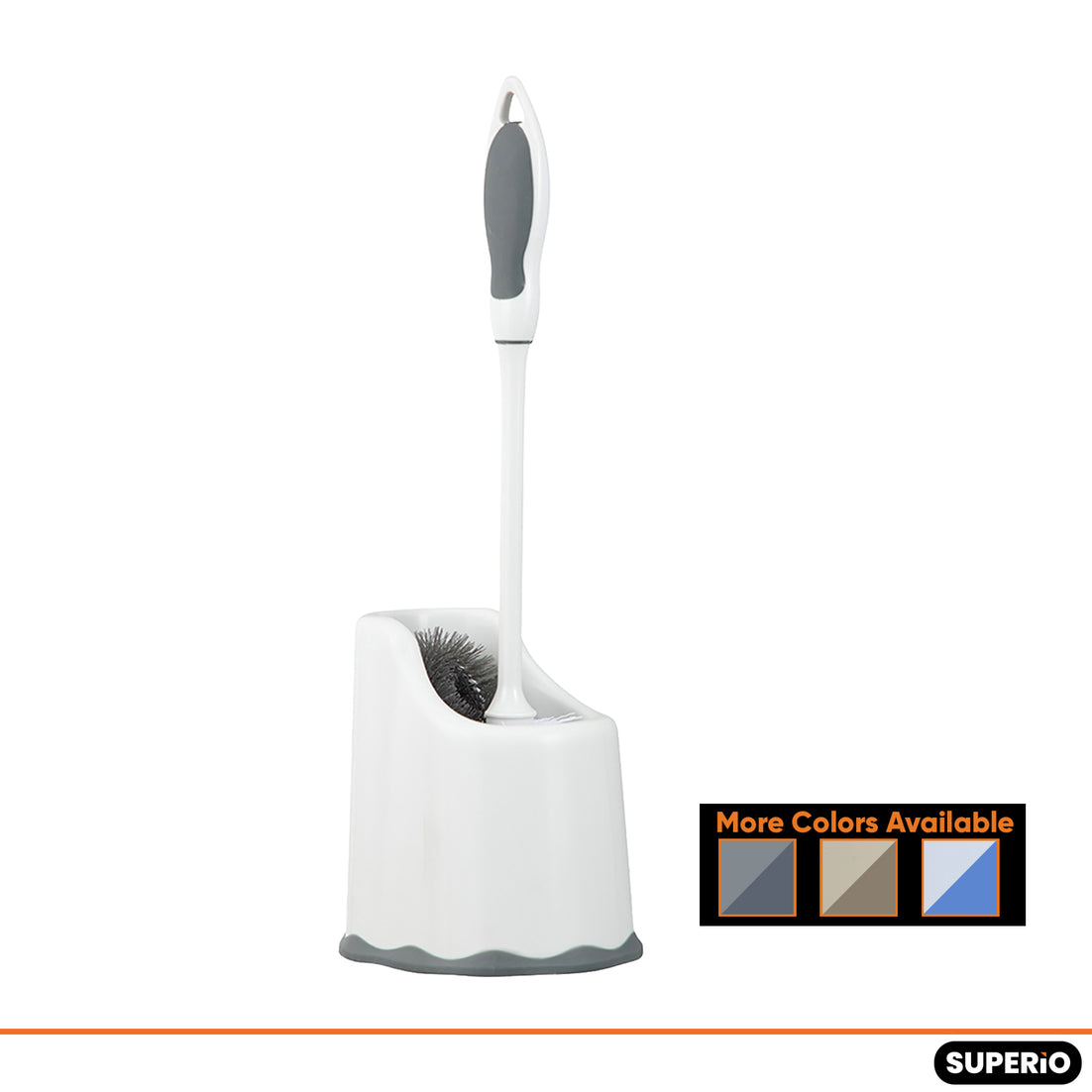 Toilet Brush with Caddy - White