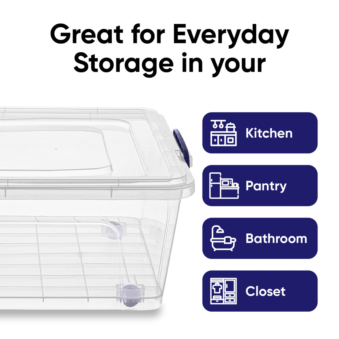 Underbed Wheeled Storage Container (42 Quart)