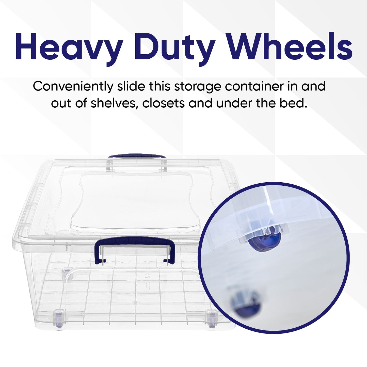 Underbed Wheeled Storage Container (42 Quart)