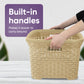 50-liter Wicker Style Laundry Basket with Cutout Handles.