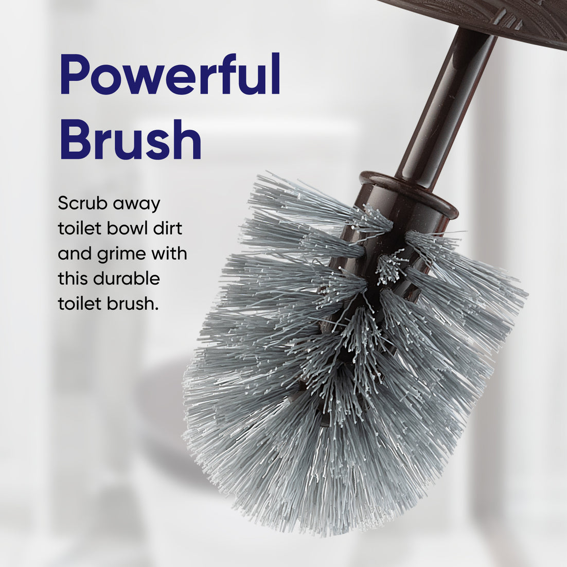 Toilet Bowl Brush, Wicker Style - Root Beer Brown
