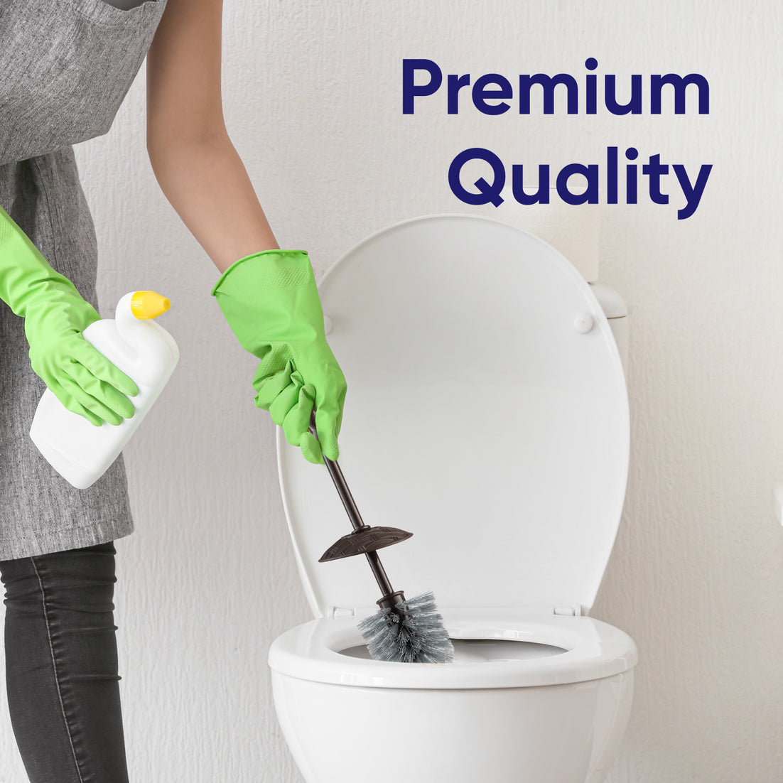 Toilet Bowl Brush, Wicker Style - Root Beer Brown